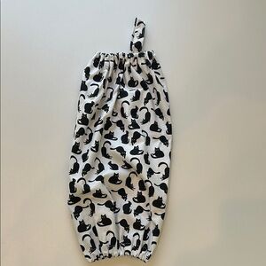 Black Cat Print Hanging Bag